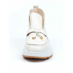 01-5281-2 BEIGE Ботинки демисезонные (натуральная кожа, байка)