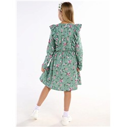 Детское платье "Красотка" / Веточки на зеленом