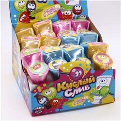 Карамель леденцовая с кислой пудрой «Кислый слив», 24 шт.