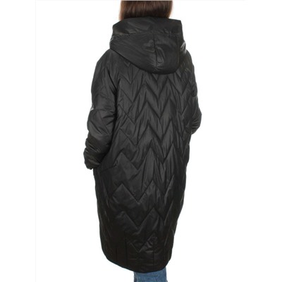 23-110 BLACK Пальто демисезонное женское (100 гр. синтепон)