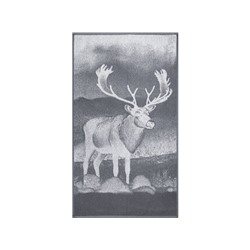 Полотенце махровое 6с103.412ж1 Фото-олень(графит5) 50х90см