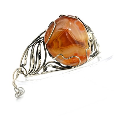 Браслет из сардоникса, 18,5 см.