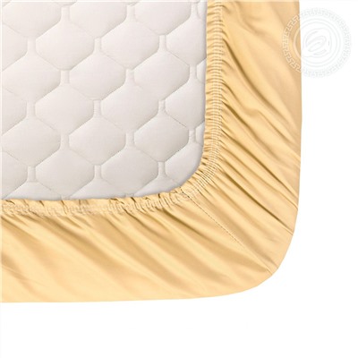 Простыня на резинке из сатина Шампань Арт Дизайн