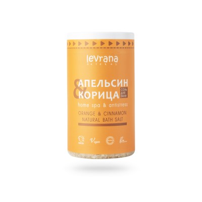 Соль для ванн с маслом апельсина и корицы, 800 г -60%
