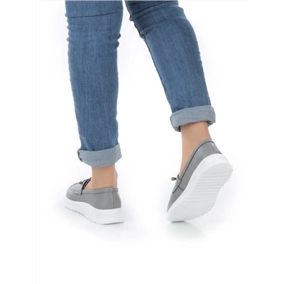 03-ZL-8861-1 DK. GRAY Полуботинки женские (натуральная кожа)