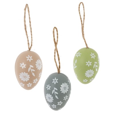 GAEM Набор из 3-х изделий декоративных подвесных "Яйцо" (4*6), L13 W7 H4 см