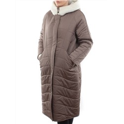 2660 DK. BEIGE Пальто двухстороннее женское еврозима (100 гр. холлофайбер)