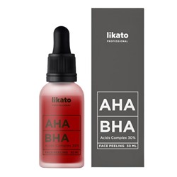 Мультикислотный пилинг для лица с AHA+BHA 30%, Likato 30 мл