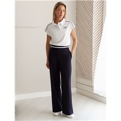 Футболка-поло из фактурного трикотажа