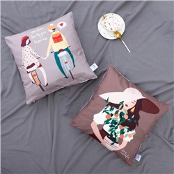 Наволочка декоративная Этель «Spring inspiration» 40х40 см, 100% п/э, велюр