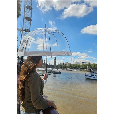 L041-02 White (Белый) Зонт женский трость Fulton