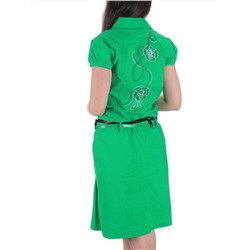 9405 GREEN Платье женское (85% хлопок, 10% вискоза, 5% лайкра)
