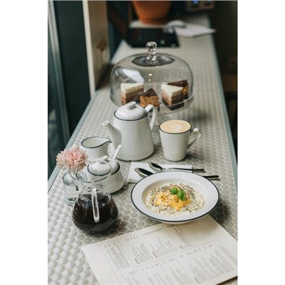 Заварочный чайник Magistro «Морской бриз», 850 мл, фарфор, белый