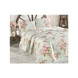 1 сп. Стеганое Покрывало Двустороннее 160x220 см. с Наволочкой 50x70 см. Alanur Mint