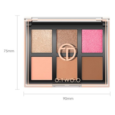 Тени O.TWO.O Color Show 6 цв + румяна 2 цв № 2 25 g