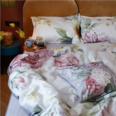 Постельное бельё Этель 1.5 сп Bloom 143*215 см, 150*214 см, 50*70+3см -2 шт, мако-сатин
