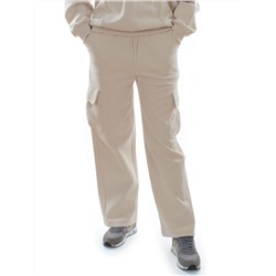 3156/3157 BEIGE/BROWN Костюм спортивный женский (95% хлопок, 5% эластан)