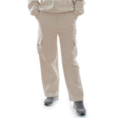 3156/3157 BEIGE/BROWN Костюм спортивный женский (95% хлопок, 5% эластан)
