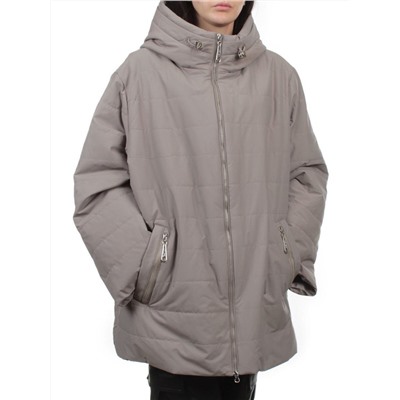 F-801 GRAY BEIGE Куртка демисезонная женская (100 гр. холлофайбер)