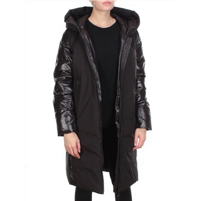 2235 BLACK Пальто женское зимнее AKIDSEFRS (200 гр. холлофайбера)
