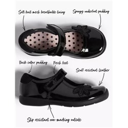 Kids Patent Leather T-Bar School Shoes (8 Small - 1 Large)
