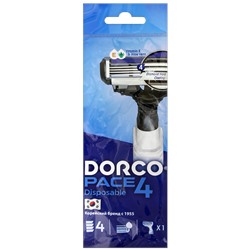 Станок для бритья с несъемной головкой DORCO PACE-4 (10 шт.) в коробке, FRA 100-10P (10X1шт =10 станков)