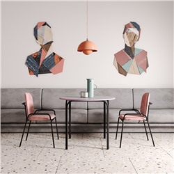 Стол обеденный Ror, Ø90 см, черный/серый