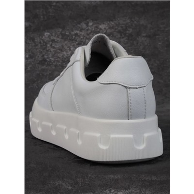 05-PDXL102-1 WHITE Кроссовки женские (натуральная кожа)