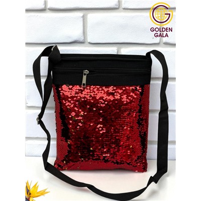 Сумка-планшет с пайетками на длинной ручке 22,5х27,5  см