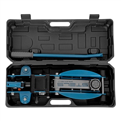 Домкрат гидравлический подкатной с фиксатором, 2.5 т, Safety Pin, 140-385 мм, в кейсе Stels