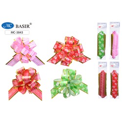 Бант-шар с золотым тиснением ассорти 32mm МС-3843/50/Китай