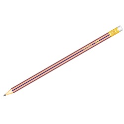 Карандаш ч/гр HB пластик с резинкой OfficeSpace полосатый 2807/191026 /12/Россия Подробнее