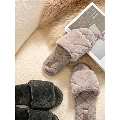 Тапочки «Ромбы» серо-сиреневые