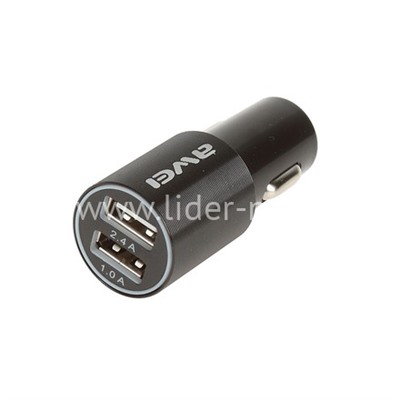 Power Bank 10000mAh/АЗУ 2 USB выхода (2400mAh)/USB кабель Ip5/Micro USB AWEI X15 (черный)