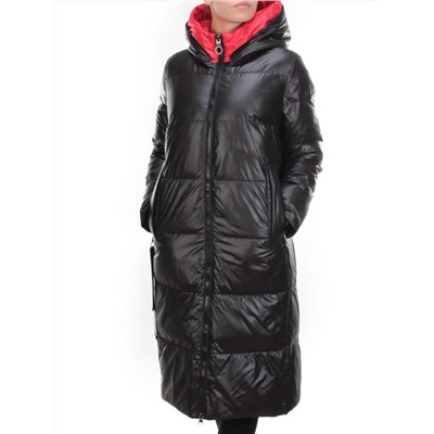 2239 BLACK Пальто женское зимнее AKIDSEFRS (200 гр. холлофайбера)