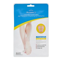 Jigott Отшелушивающие пилинг-носочки с осветляющим эффектом / Vita Solution 12 Brightening Foot Peeling Pack, 30 мл