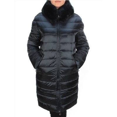 815-E03 DARK BLUE Пальто зимнее женское VISDEER (200 гр. тинсулейт)