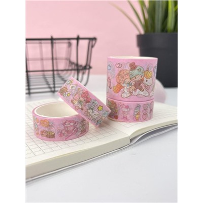 Набор декоративного скотча 4 шт. "Cute ballon" pink, шоу-бокс 12 шт.