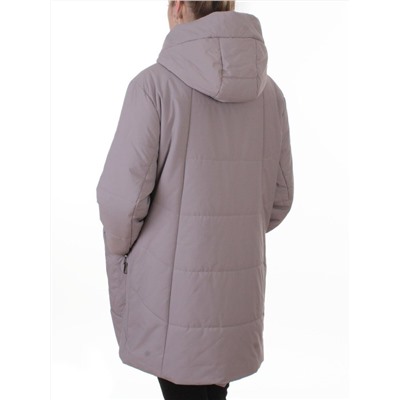 B-617 PINK/GREY Куртка демисезонная женская (100 гр. холлофайбер)