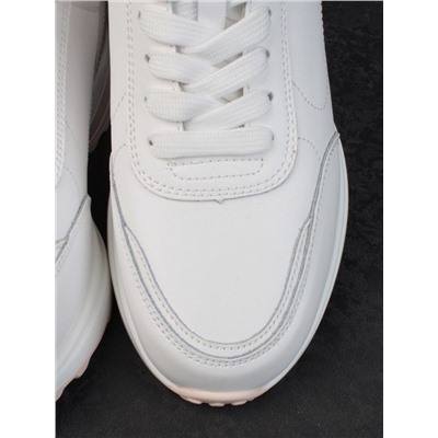 05-HY23-2D WHITE/PINK Кроссовки женские (натуральная кожа)