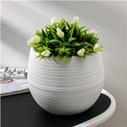 Горшок для цветов «Япония», 3 л, пластиковый, белый