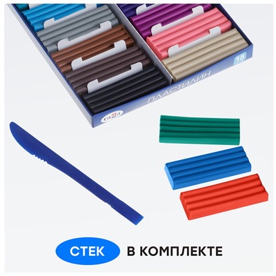 Пластилин Гамма "Классический", 18 цветов, 360г, со стеком, картон. упаковка