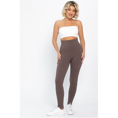 Лосины в рубчик утепленные (кофе) Б14804-7М