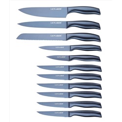 195-011 Набор ножей 11пр. на подставке в под.уп.(х6)