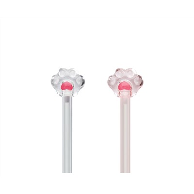 Ручка шариковая MESHU "Crystal Paw" синяя, 0,7мм, корпус ассорти, с топпером