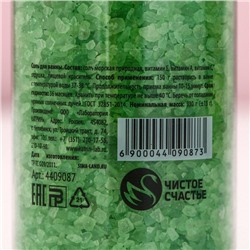 Соль для ванны «С Новым Годом», 330 г, аромат яблока, Чистое счастье