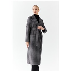 Пальто женское демисезонное 24770 (черно-серый)