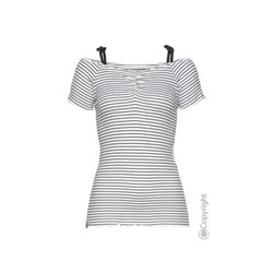 Off Shoulder Shirt ringel Размер Gr. 36/38, Цвет weiß/schwarz, Бренд Kangaroos