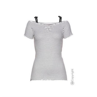 Off Shoulder Shirt ringel Размер Gr. 36/38, Цвет weiß/schwarz, Бренд Kangaroos