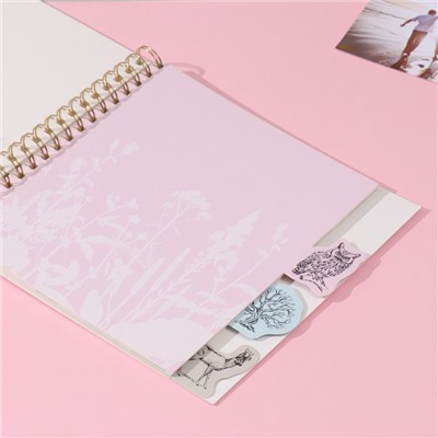 Фотоальбом на спирали 20 листов «Контур. Природа», объёмный элемент и 4 вкладки, 24×24 см